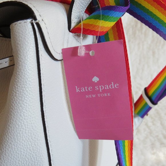 Kate Spade Darcy Pride Flap Backpack (White Dove) main image 6